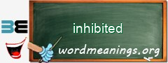 WordMeaning blackboard for inhibited